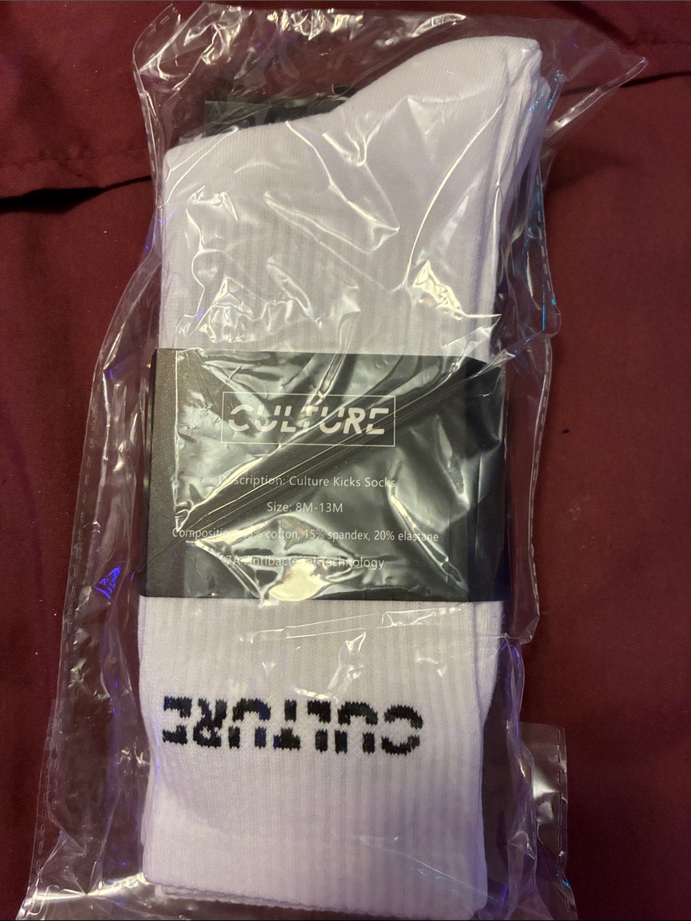 CULTURE White Athletic Crew Socks for Men - Cushioned Support